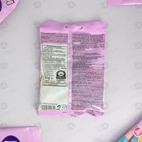 حلوى جيلي فيني على شكل قارورة باللون الوردي والأزر...