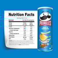 برنجلز بطاطس ملح وخل كبير 165 جم | Pringles Salt &...