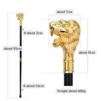 عكاز ذهبي شكل أسد