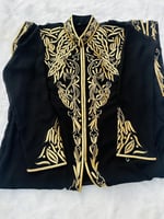 طقم عباية عريس اسود