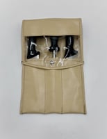 طقم سكاكين 3 قطع مع جراب بيج