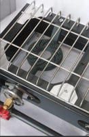 موقد الهليبا V8 اسود مع قداح مع الهوز والجراب