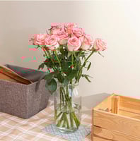 جوري وردي + أبيض , 10 أغصان