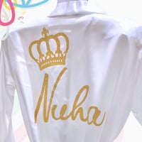 روب عروسه قصير طباعه ذهبي قليتر