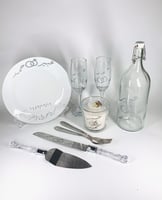 طقم مائدة فضي 11 قطعة