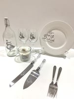 طقم مائدة فضي 11 قطعة