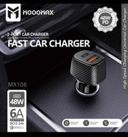 MOOGMAX شاحن سيارة 48W منفذين USB + PD