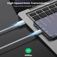 يوجرين سلك شاحن نايلون مظفر USB إلى USB|C بطول 1 م...