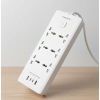 X-Scoot مقبس طاقة - مع 6 مقابس كهربائية و2 منافذ U...