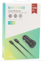 راف باور بورت يو اس بي شاحن سيارة كومبو‎-‎2