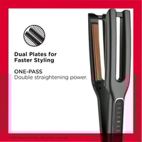 مكواة فرد الشعر المزودة بلوحين مزدوجين من السيرامي...