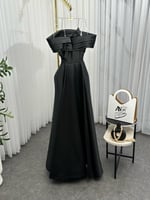 فستان سهره اسود تطريز ترتر راقي