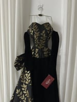 فستان اسود مخمل جوخ