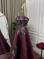 فستان سهره ميد عودي مطرز