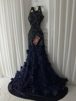 فستان سهره كحلي مورد