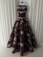 فستان سهره عنابي