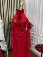 فستان سهره احمر مورد فخم