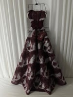 فستان سهره عنابي