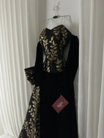 فستان اسود مخمل جوخ