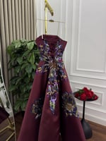 فستان سهره ميد عودي مطرز