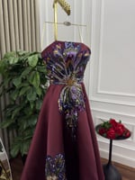 فستان سهره ميد عودي مطرز