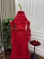 فستان سهره احمر مورد فخم