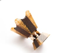 مبخرة رزين بني محروق مطعم بالذهب