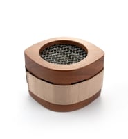 مبخرة خشب والجلد بيج