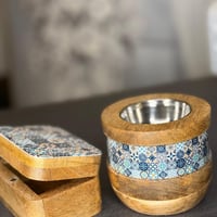 مبخرة مع صندوق صغير ديكور خزفي