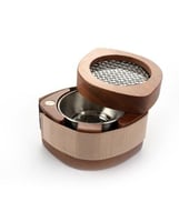 مبخرة خشب والجلد بيج