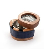 مبخرة خشب والجلد كحلي