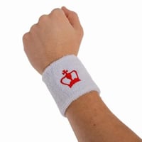 Black Crown White Sweatband (1 unit)