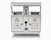 سلة فرز نفايات استيل خارجية