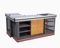 كاشير سوبر ماركت مستقيم ستيل 200.سم