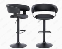 كرسي بار اسود دائري