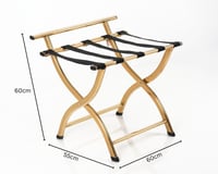 حامل شنط فندقي ذهبي