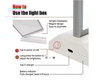 استاند لافتة اتجاهين A4 مضيئ