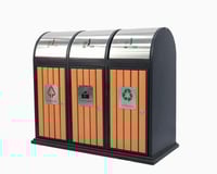 سلة نفايات خارجية 3حوض خشب