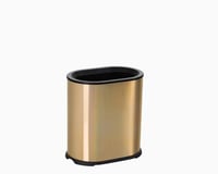 سلة مهملات طبقتين شكل بيضاوي استيل