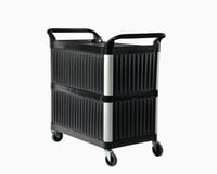 عربة تقديم بلاستيك مغلقة