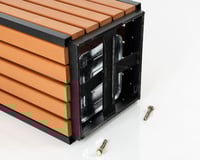 طفاية سجائر و سلة نفايات خشبية خارجية