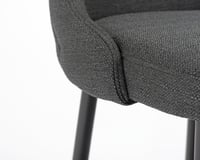 كرسي بار قماش رمادي غامق