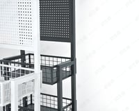 استاند عرض مدرج 3 سلات بكفرات ولوح مخرم علوي