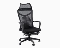 كرسي مكتبي شبكي بمسند للقدمين