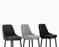 كرسي بار قماش رمادي فاتح