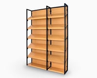 رفوف خشب جدارية مائلة مع اضاءة وحدتين 100 سم + 70...