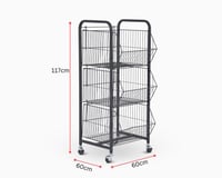 استاند سلات تسالي شبك بعجلات 60*40 سم