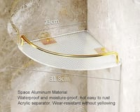 رف زاوية حمام شفاف