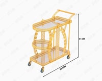 عربية تقديم عرائس شكل قوسيين ذهبي