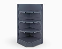 رفوف سوبرماركت زاوية 35 سم رصاصي